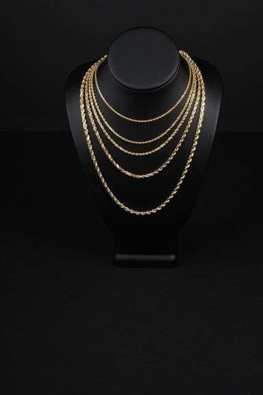 14K SOLID GOLD 3mm -16" - ROPE CHAIN / TWISTED CHAIN