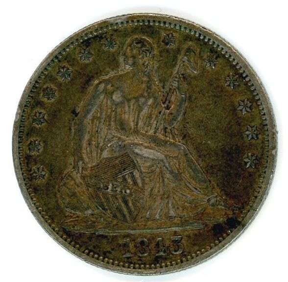 1845 Liberty Seated Half Dollar