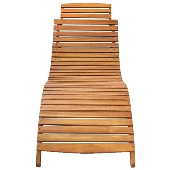 Acacia Wood Sun Lounger: Comfort and Natural Charm