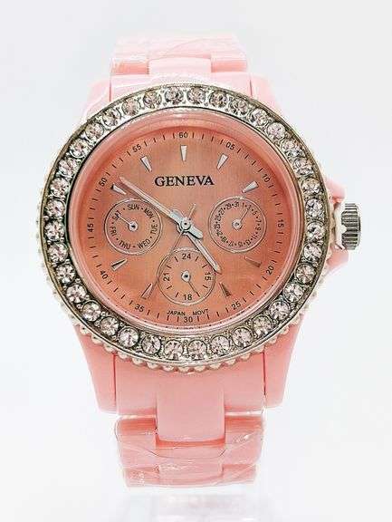 Fancy Pink Geneva & Gemstone Watch