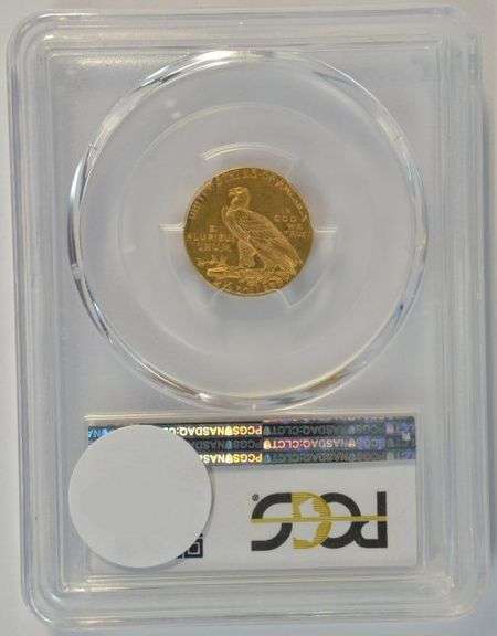Very Choice BU 1927 US $2.50 Indian Gold Piece. PCGS MS62