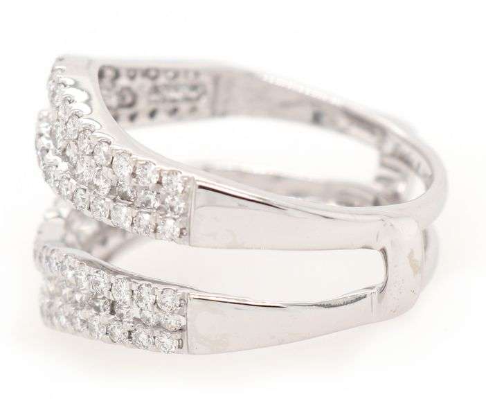 Tasha R 1.00ctw Diamond Triple Row Solitaire Enhancer Ring in 14K