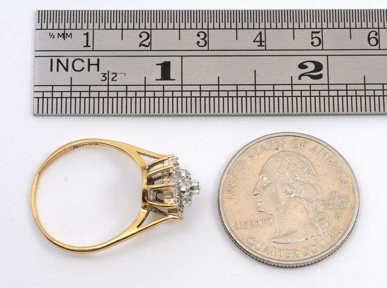 Fashionable 14k Bezel Set Diamond Ring