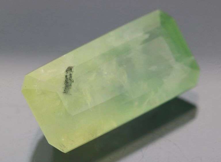 Collectors 38.63ct emerald cut Prehnite
