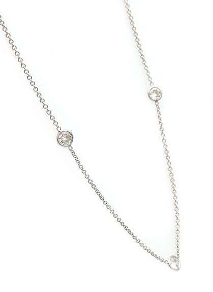 1.45ctw Round Diamond Seven Stone Station Necklace in 14K