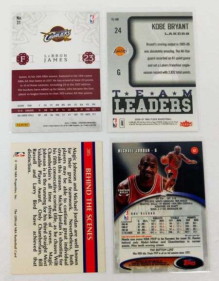 4 Basketball Cards, All Greats