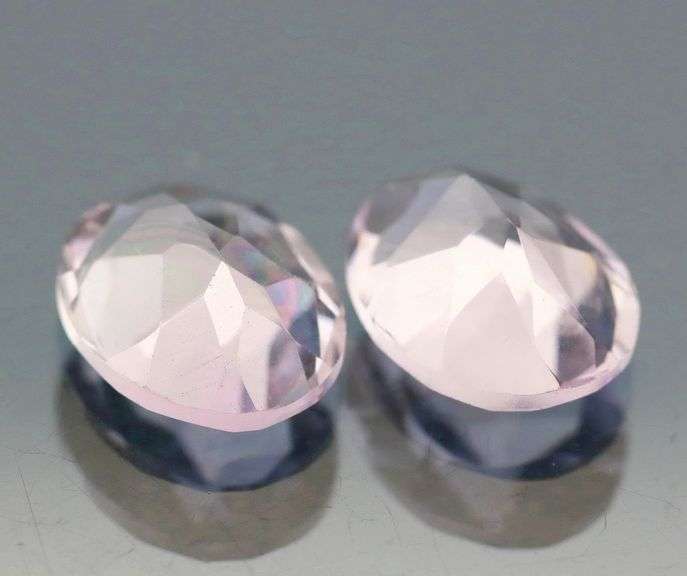 Gorgeous 4.84ct VVS Rose de Franc Amethyst pair