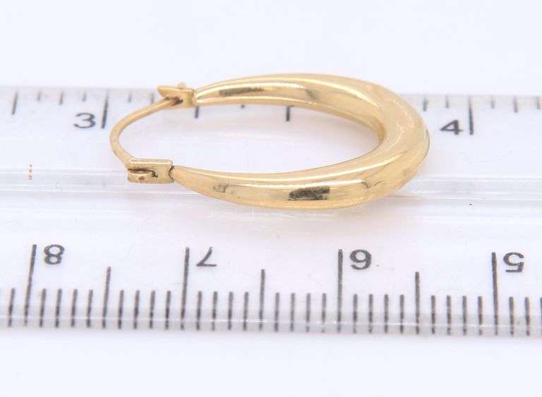 Simple Yellow Gold Earrings
