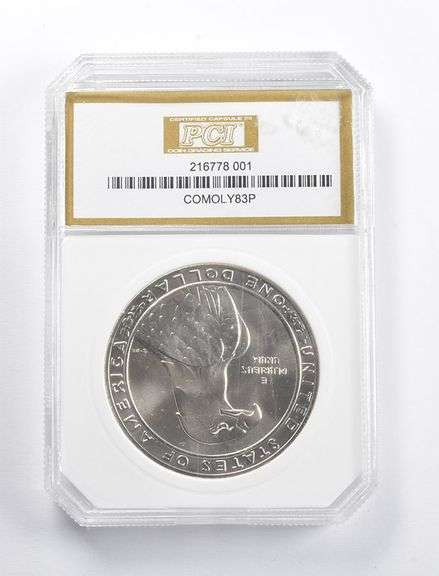 MS70 1983-P Los Angeles Olympiad Commemorative Dollar PCI
