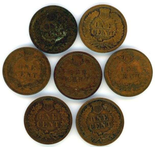 7 Different Indian Head Cents