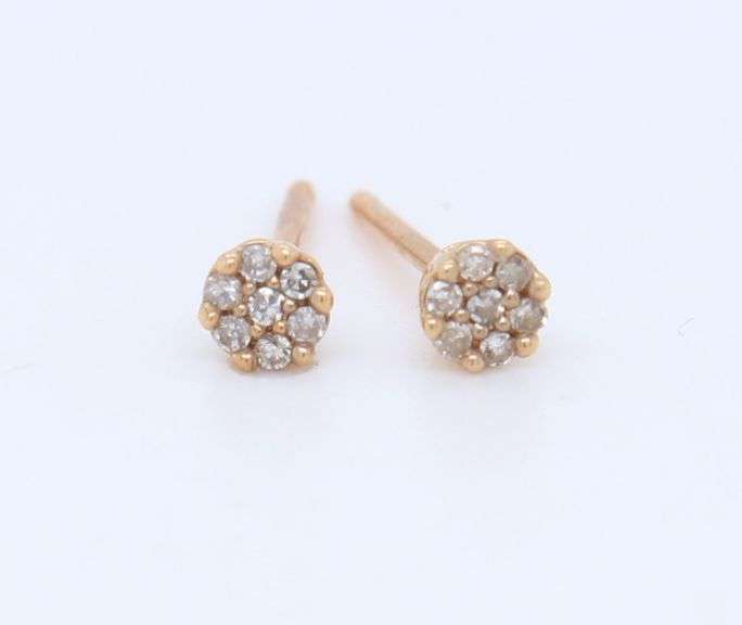 Tiny Yellow Gold Diamond Stud