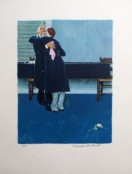 Extremely rare and collectable hand signed Norman Rockwell