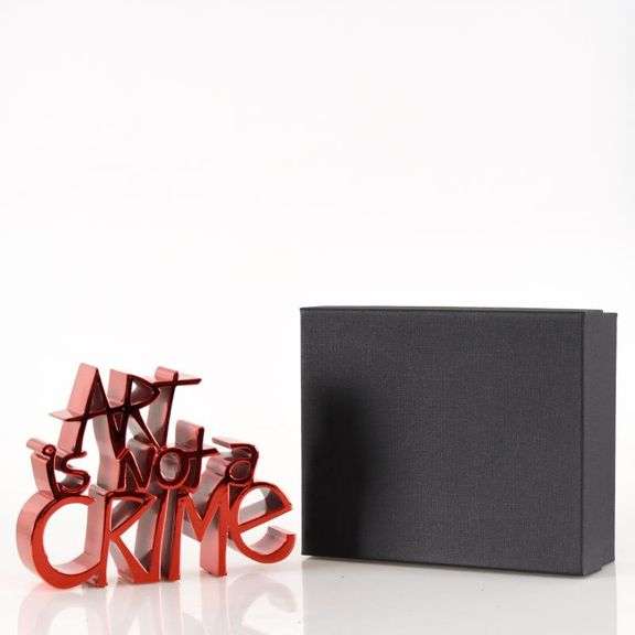 Art Is Not a Crime (Chrome Red) by Mr Brainwash