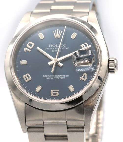 Rolex Oyster Perpetual 15200, 34mm, Blue Dial, Stainless Steel