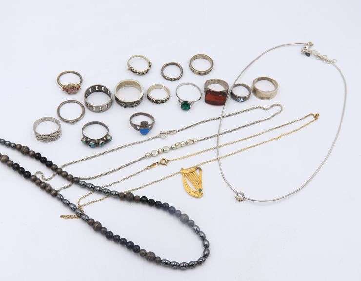 Lot of Vintage 925 Sterling Silver Miscellaneous Jewelry