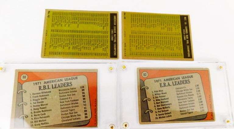 4 Topps Leaders Baseball Cards
