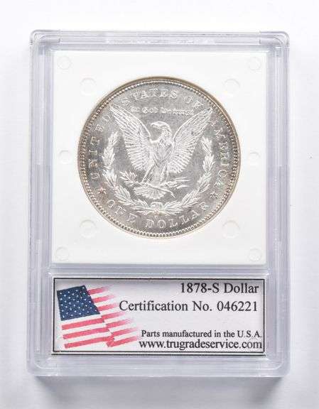 MS64 1878-S Morgan Silver Dollar Proof Like Tru Grade Service