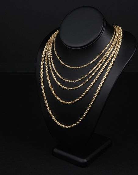 14K SOLID GOLD 3mm -16" - ROPE CHAIN / TWISTED CHAIN