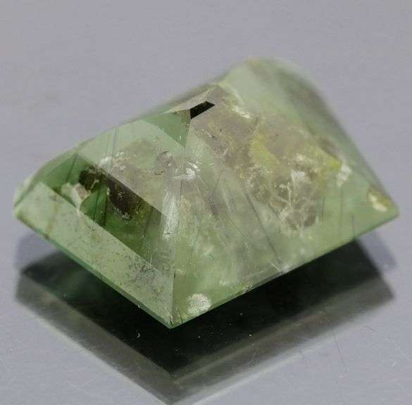 Unique 30.19ct heavily rutilated Prehnite