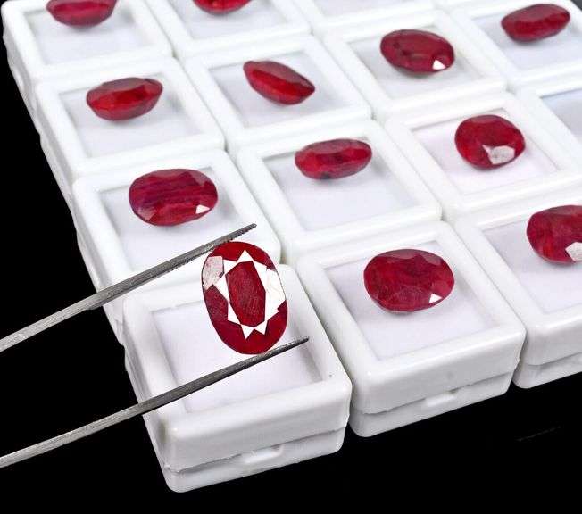 GROUP LOT OF RUBY LOOSE GEMSTONES- 175.0+CARATS!