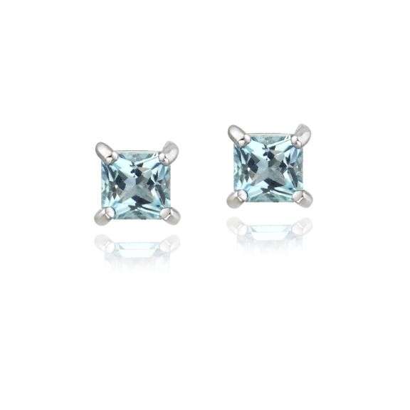 Blue Topaz Stud Earrings