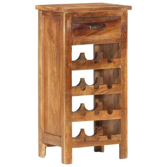 Wine Cabinet 15.7x11.8x31.5in Solid Acacia Wood