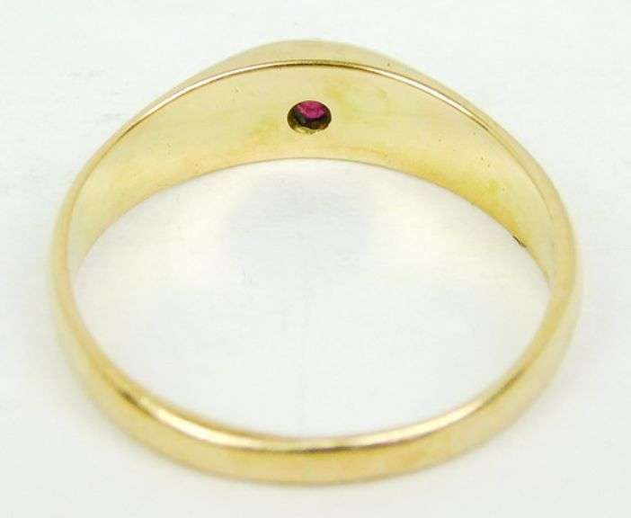 Antique 18K French Ruby Ring, Size 6.5