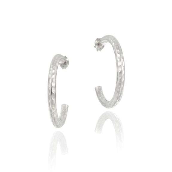 Sterling Silver Half Hoop Earrings