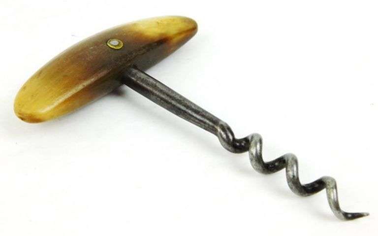Early French Carved Horn Cork Screw