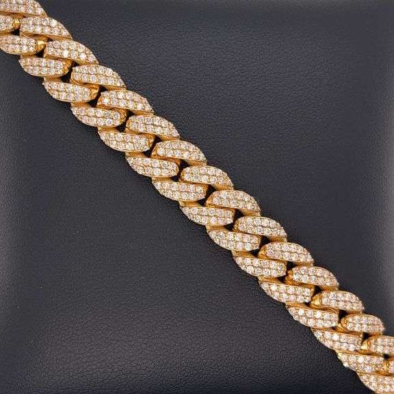 16.65 Carats! Pave Diamond Miami Cuban Chain Necklace
