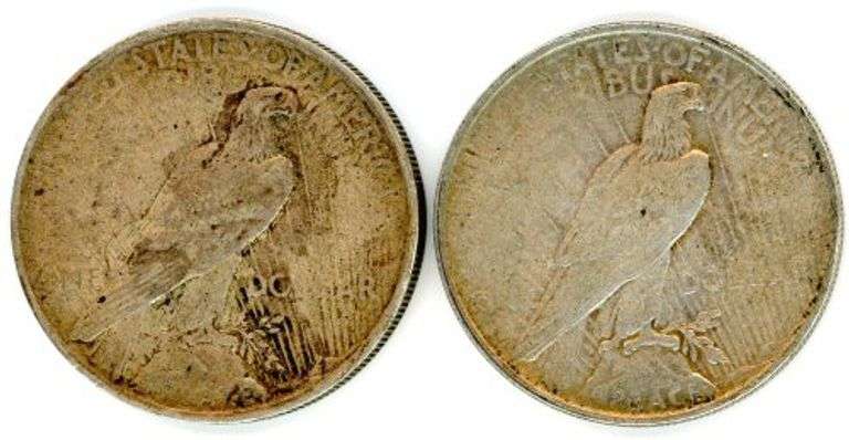 2 Different Peace Silver Dollars: 1923 & 1924