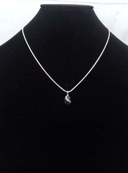Natural 3.5 Ct Midnight Blue Sapphire Pendant