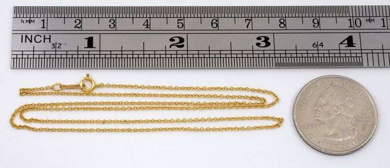 Useful 14k Strong Cable Link Necklace