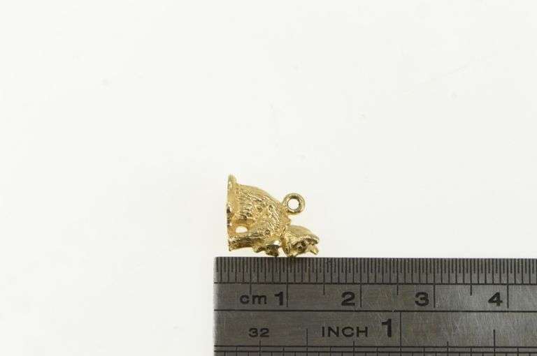 14K Yellow Gold 3D Cat Kitty Kitten Animal Pet Love Charm/Pendant