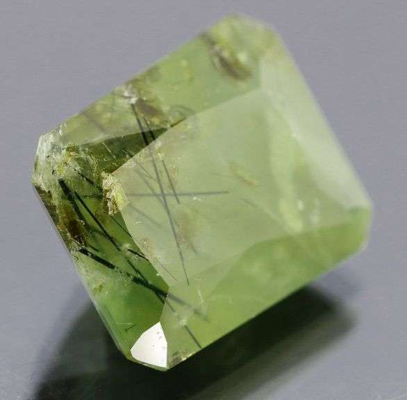 Tremendous 24.72ct rutilated Prehnite