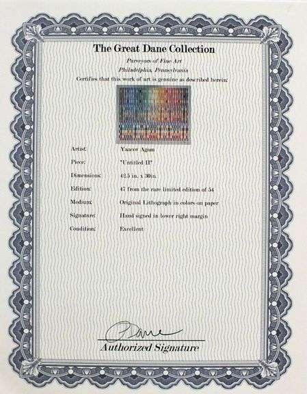 Original rare limited edition Agam. Hand signed by the artist