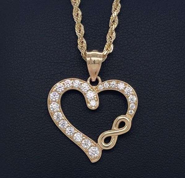 14K GOLD HEART-INFINITY LOVE CHARM