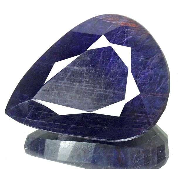 HUGE 12.00 CARAT PEAR CUT NATURAL BLUE SAPPHIRE LOOSE GEMSTONE