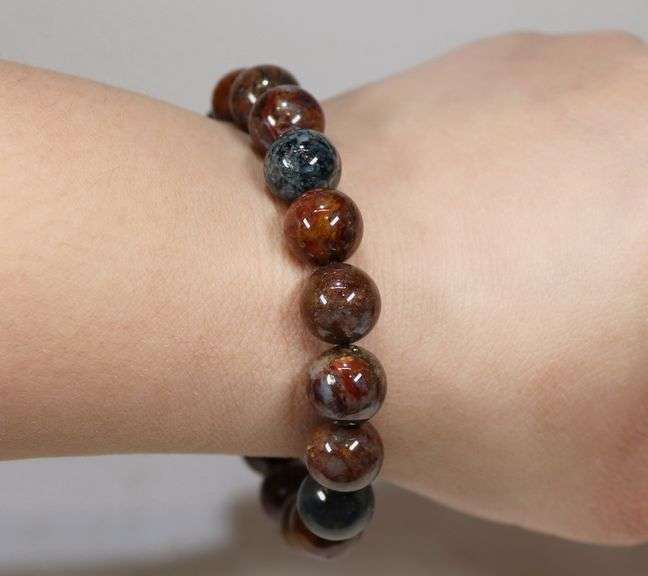Fashionalble 199ct natural Pietersite bead bracelet