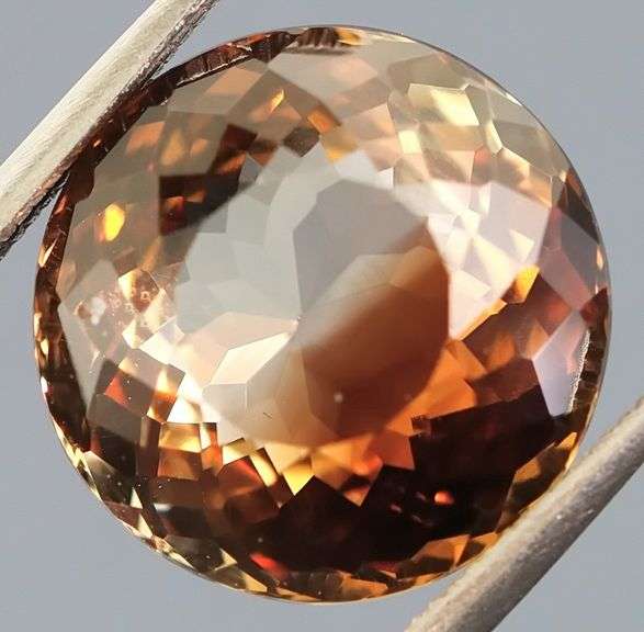 Premium 8.75ct calico colored Imperial Topaz solitaire