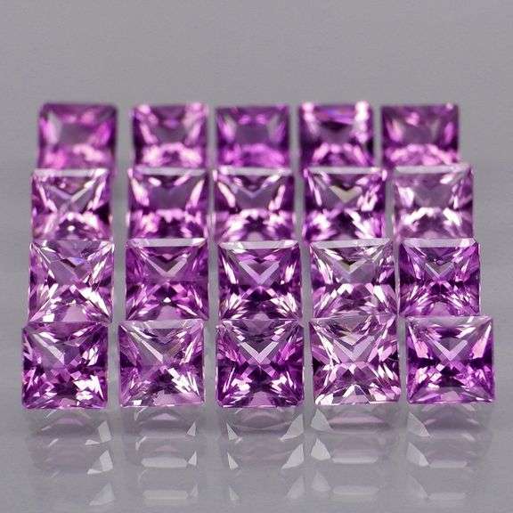 Amazing 5.36ct matched bright purple Amethyst set