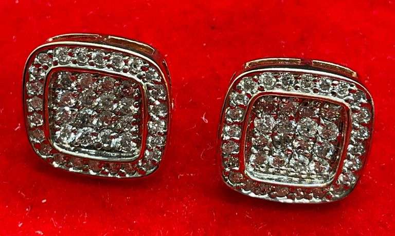 CERTIFIED BRAND NEW 14K ROSE GOLD AND DIAMOND EARRINGS