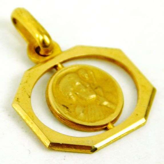 Vintage 10K St. Christopher Pendant