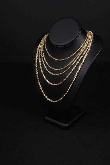 14K SOLID GOLD 4.5mm -24" - ROPE CHAIN / TWISTED CHAIN