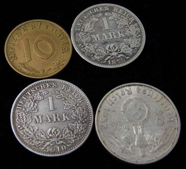 4 Nazi Germany Coins