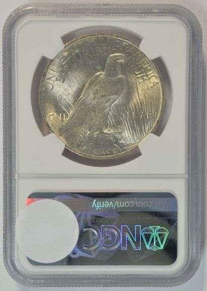 Gorgeous Gem BU 1923 Peace Silver Dollar. NGC MS65