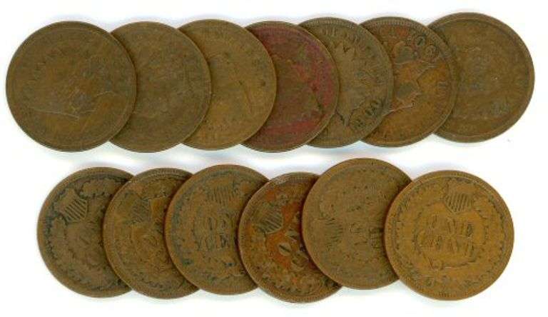 13 Different Indian Head Cents