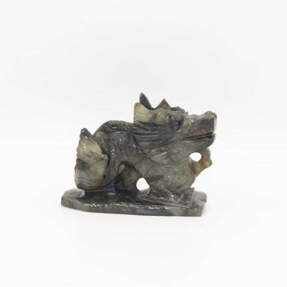 Magnificent Certified 1066 Ct Labradorite Dragon Carving