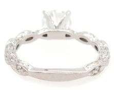 Gabriel & Co. 1.14ctw Round Diamond Twisted Milgrain Shank Straight Engagement Ring in 14K