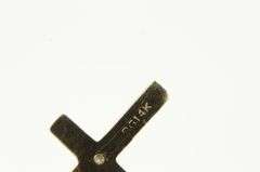14K Yellow Gold Cross Diamond Christian Faith Symbol Charm/Pendant